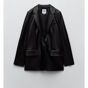 Zara leather blazer